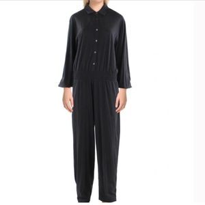 ATM Jumpsuit Romper Black‎ Cotton Blend Size Large Goth Grunge Whimsigoth